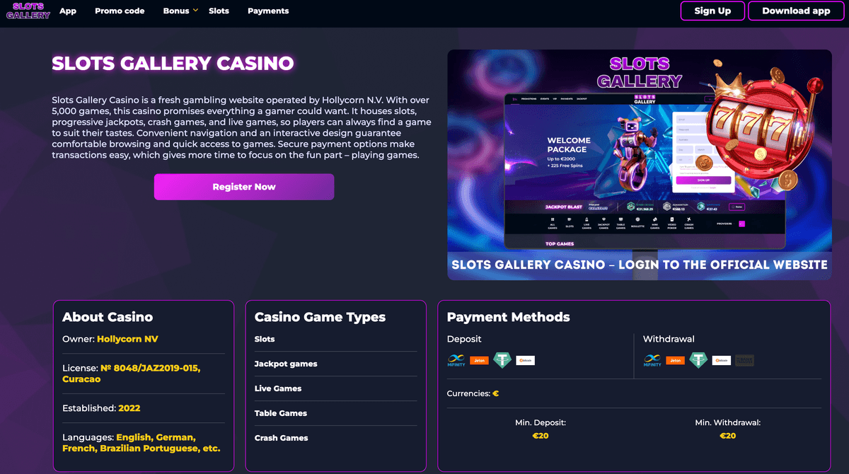 slots gallery casino online