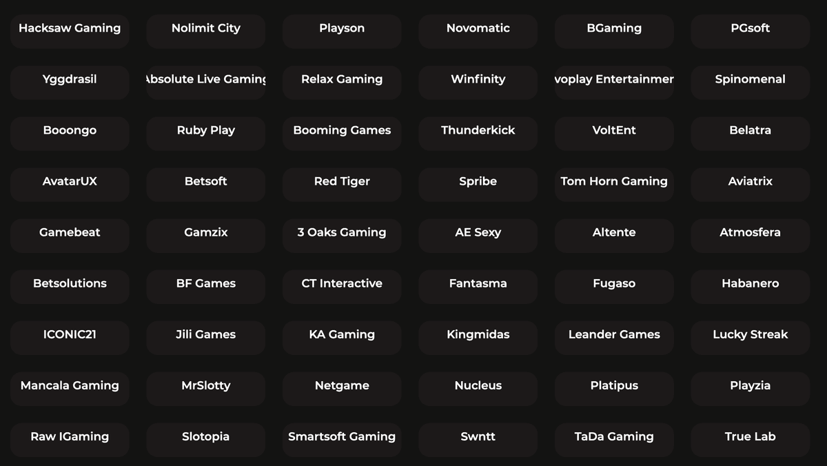 spinstar casino providers