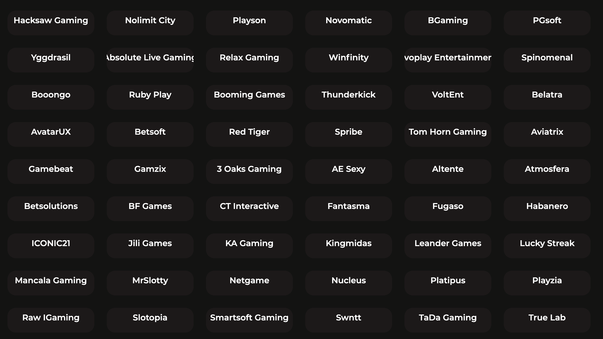 spinstar casino providers
