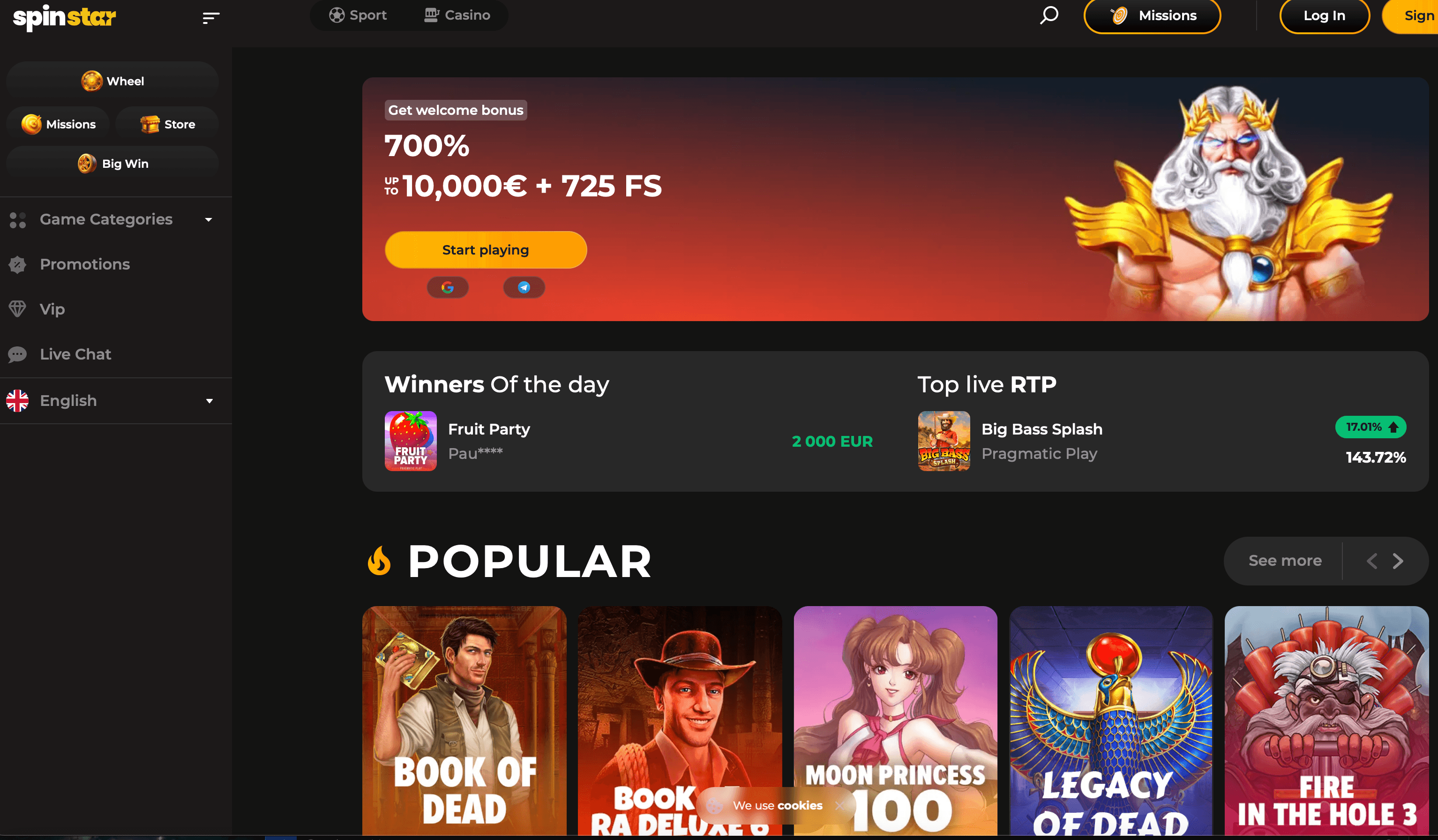 Spinstar casino online