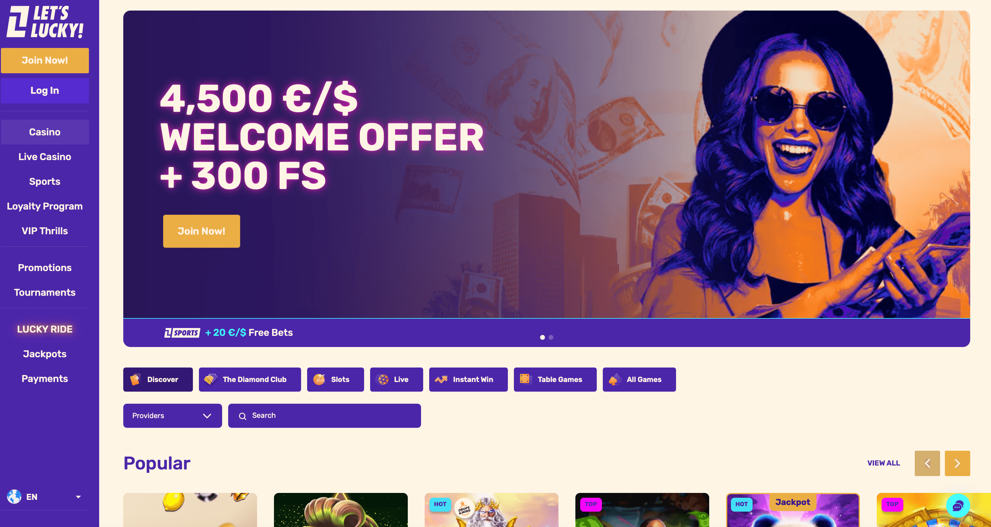 let-s lucky casino online