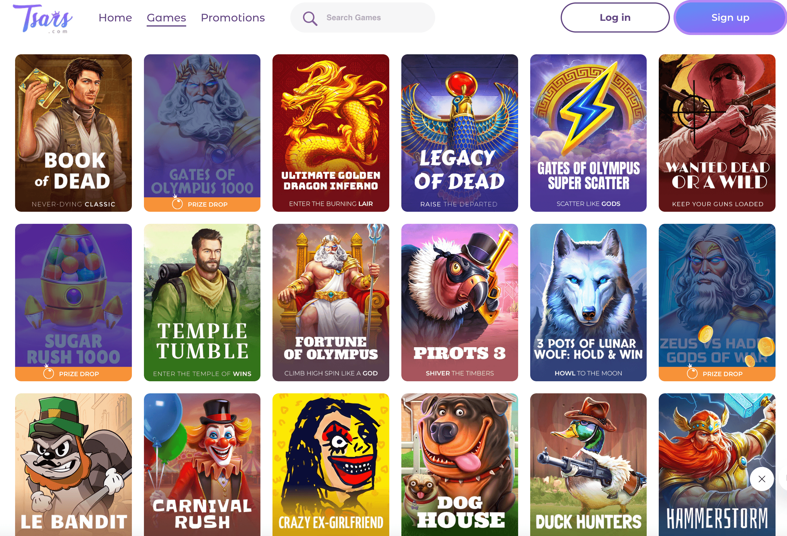 tsars casino online games