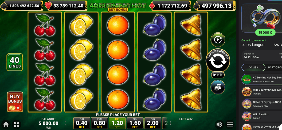 40 Burning Hot Buy Bonus