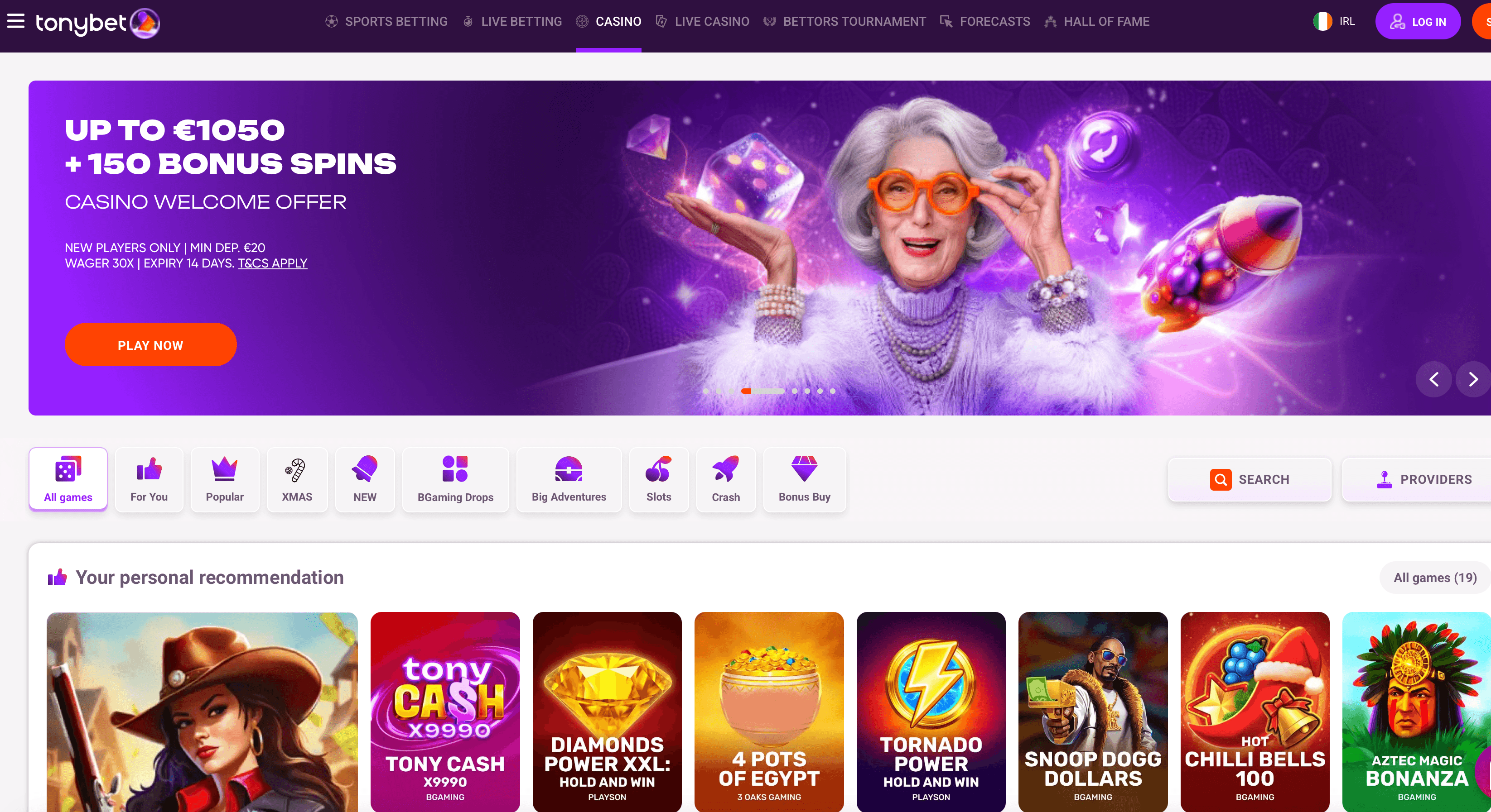 tonybet welcome bonus