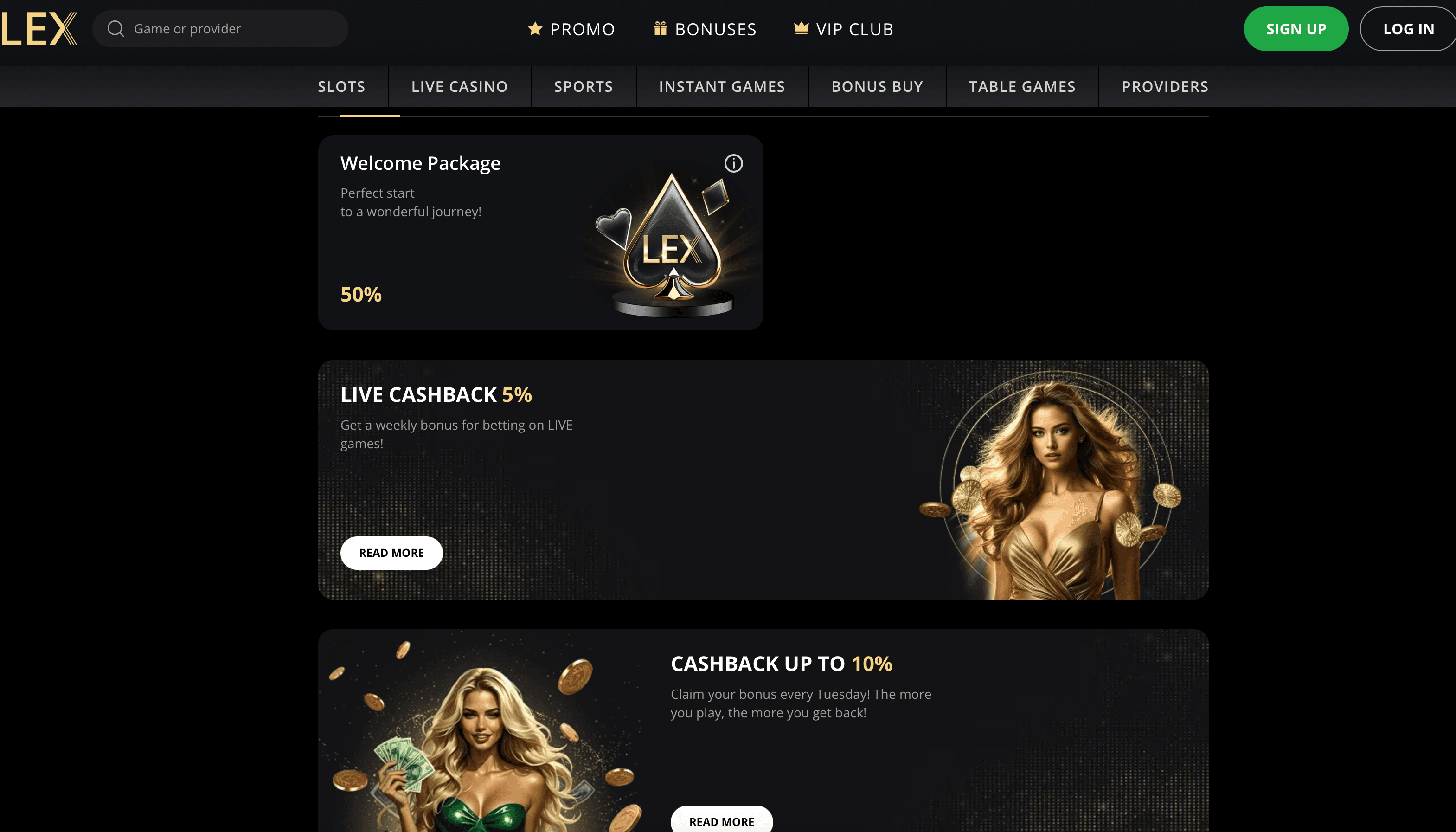 lex casino online bonuses