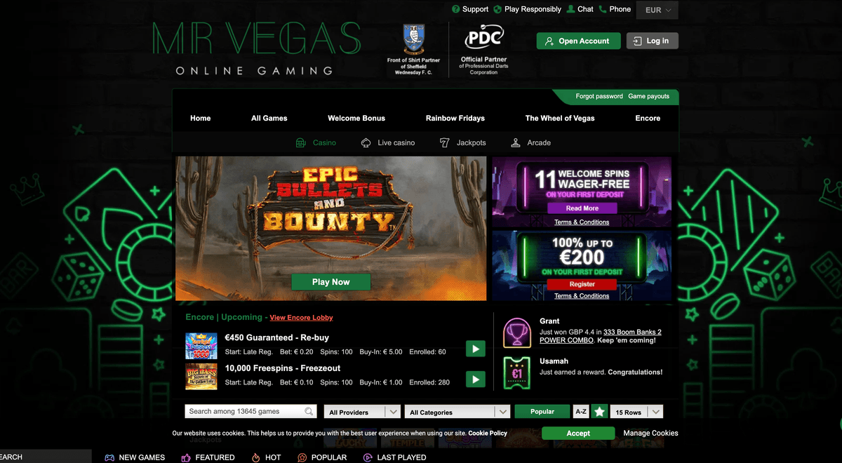 mr vegas casino online