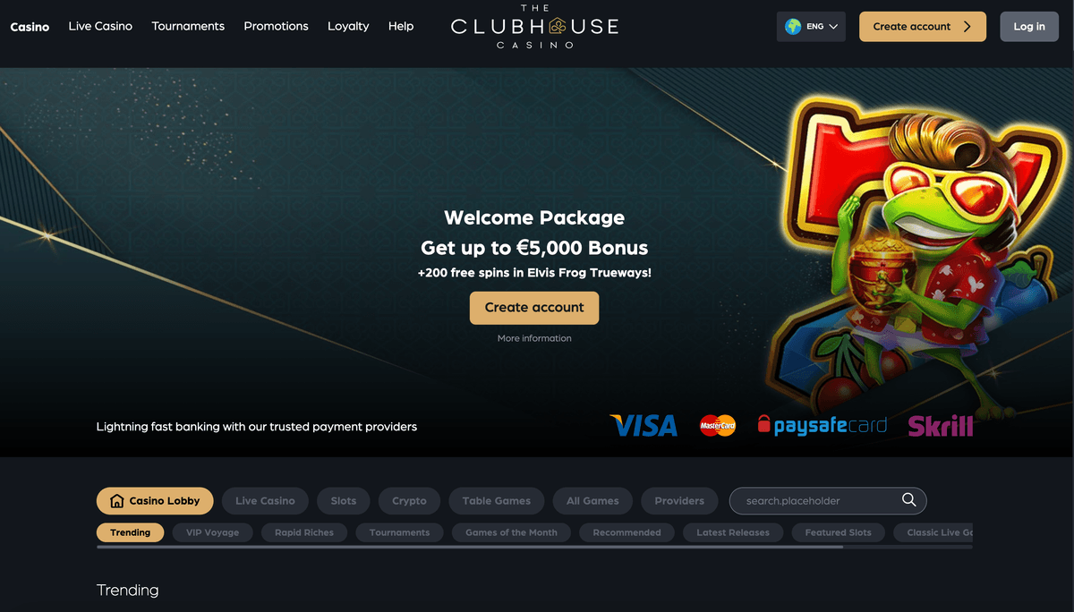 club house casino online