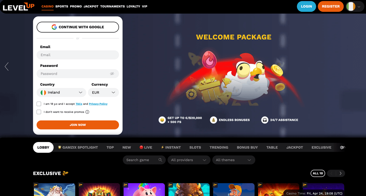 levelup casino online
