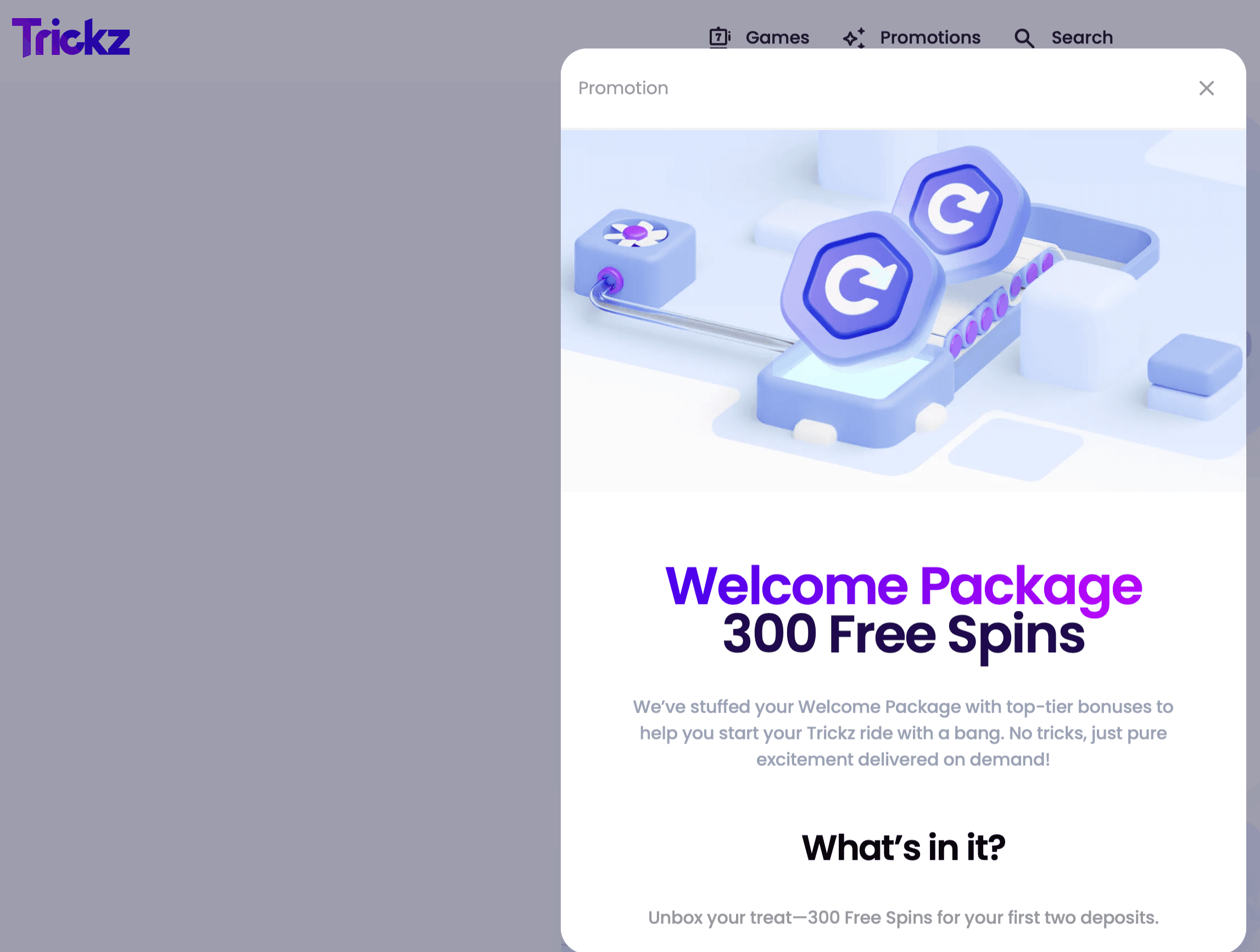 trickz casino bonus