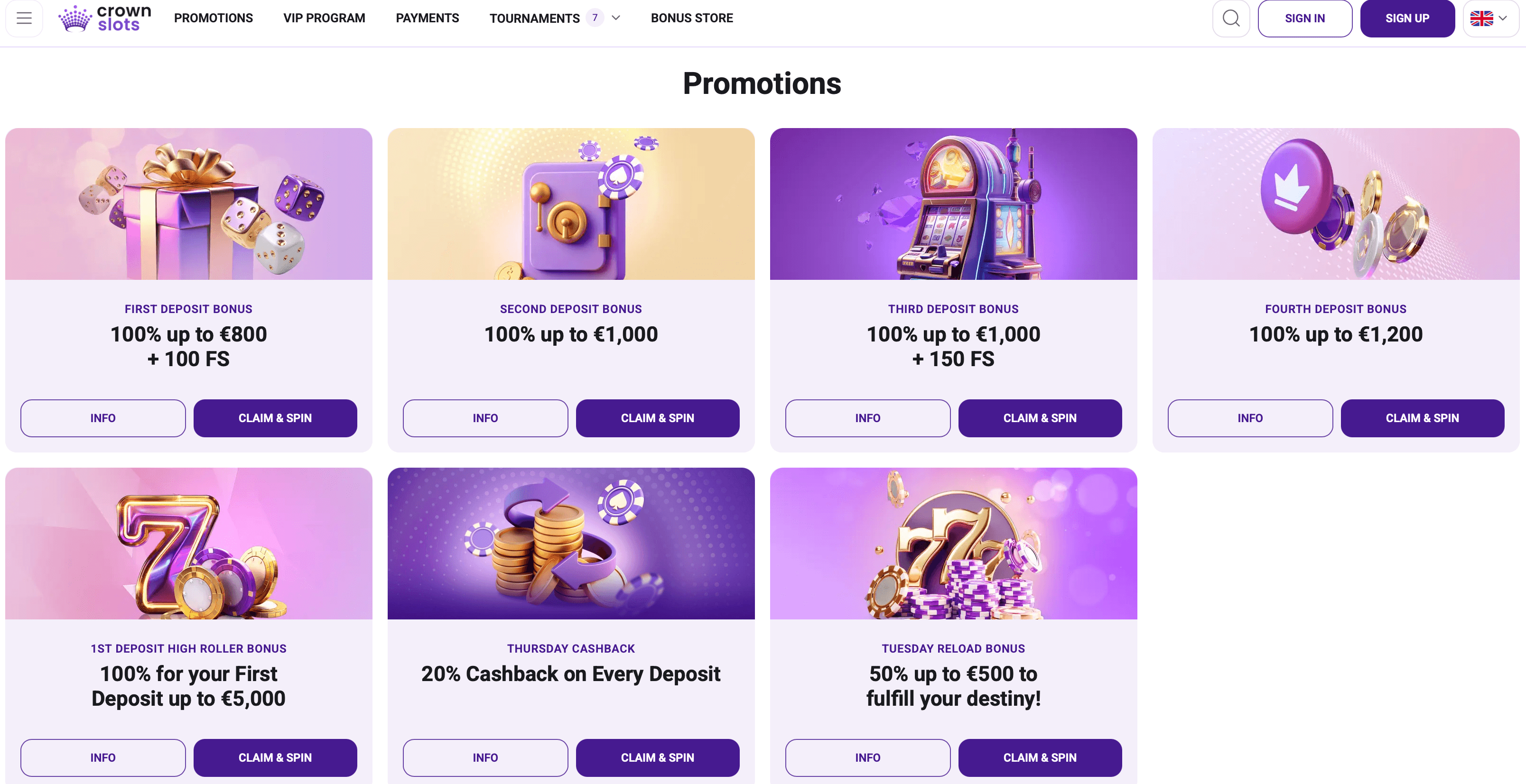 crownslots casino bonuses