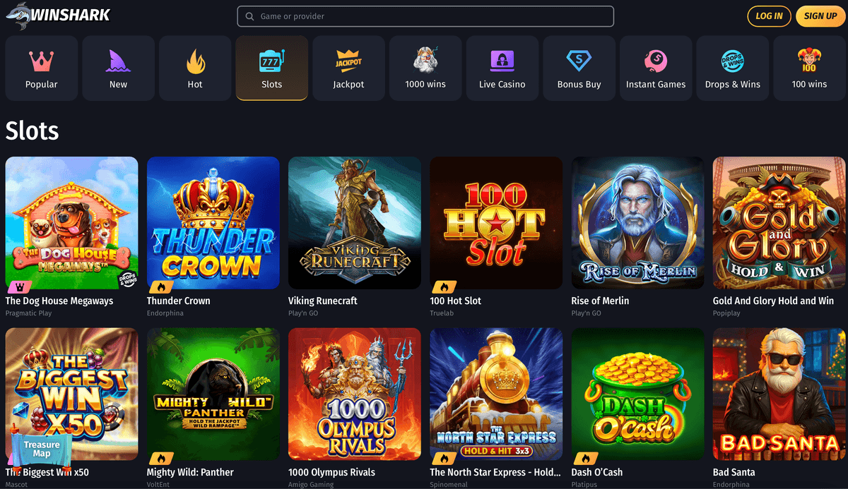 winshark casino online slot
