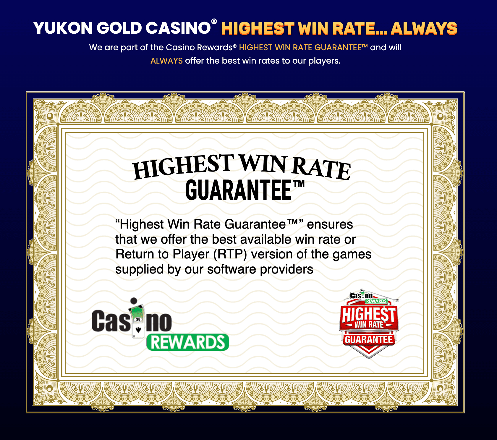 Yukon Gold Casino Highest Win Rate