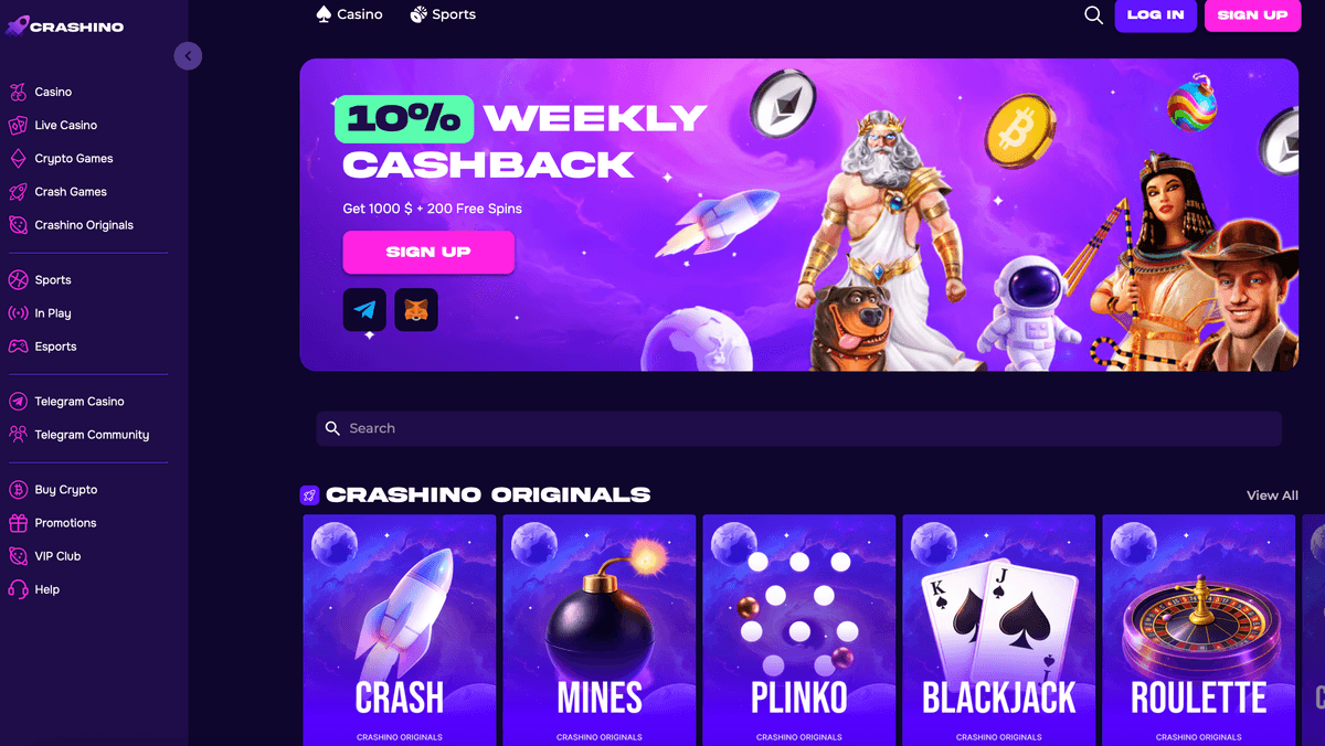 crashino casino online