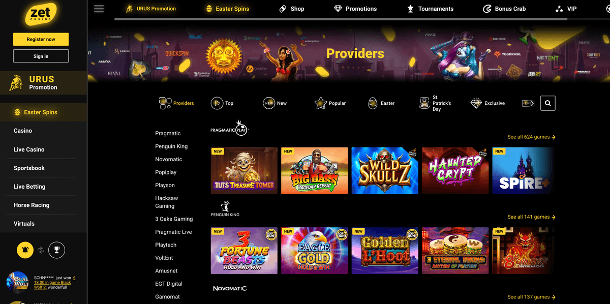 zet casino online