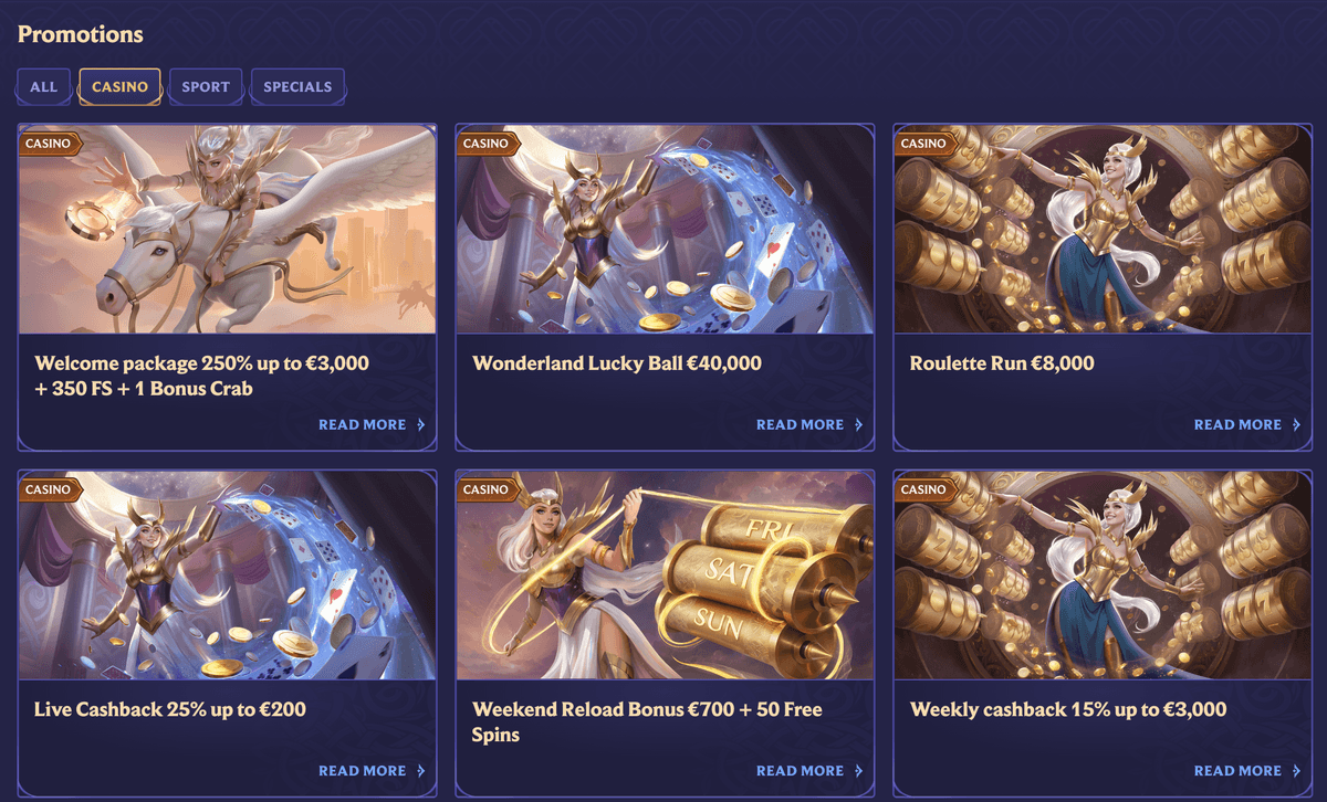 divaspin casino bonuses