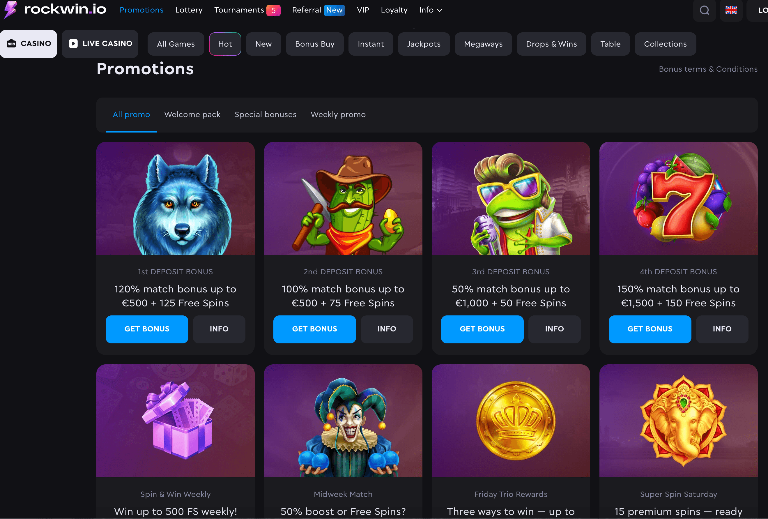 rockwin casino bonuses