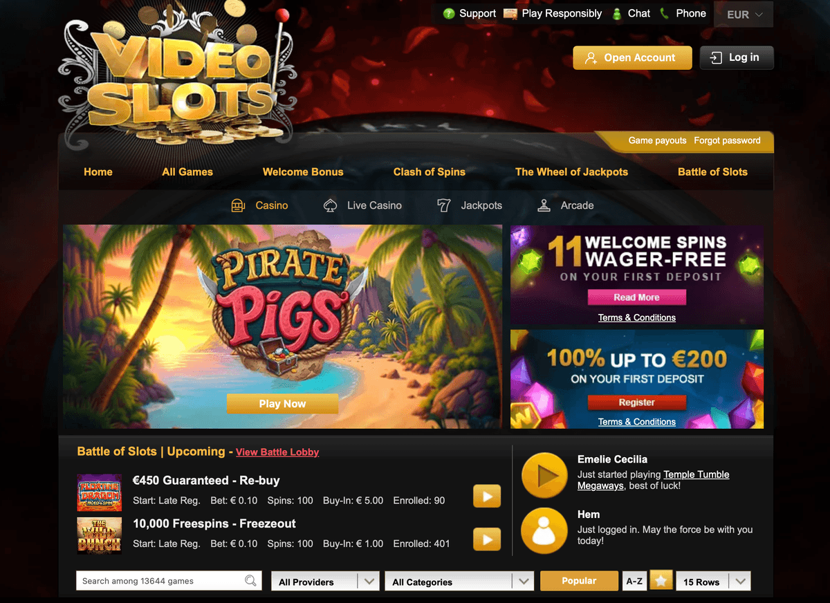 video slots casino online