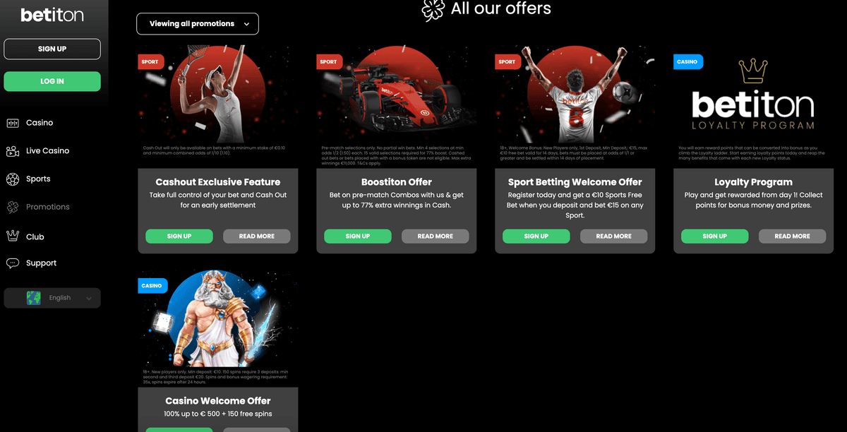 betiton casino bonuses