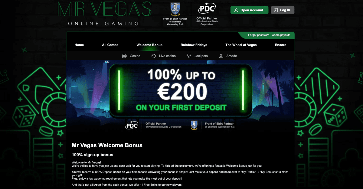 mr vegas casino bonuses