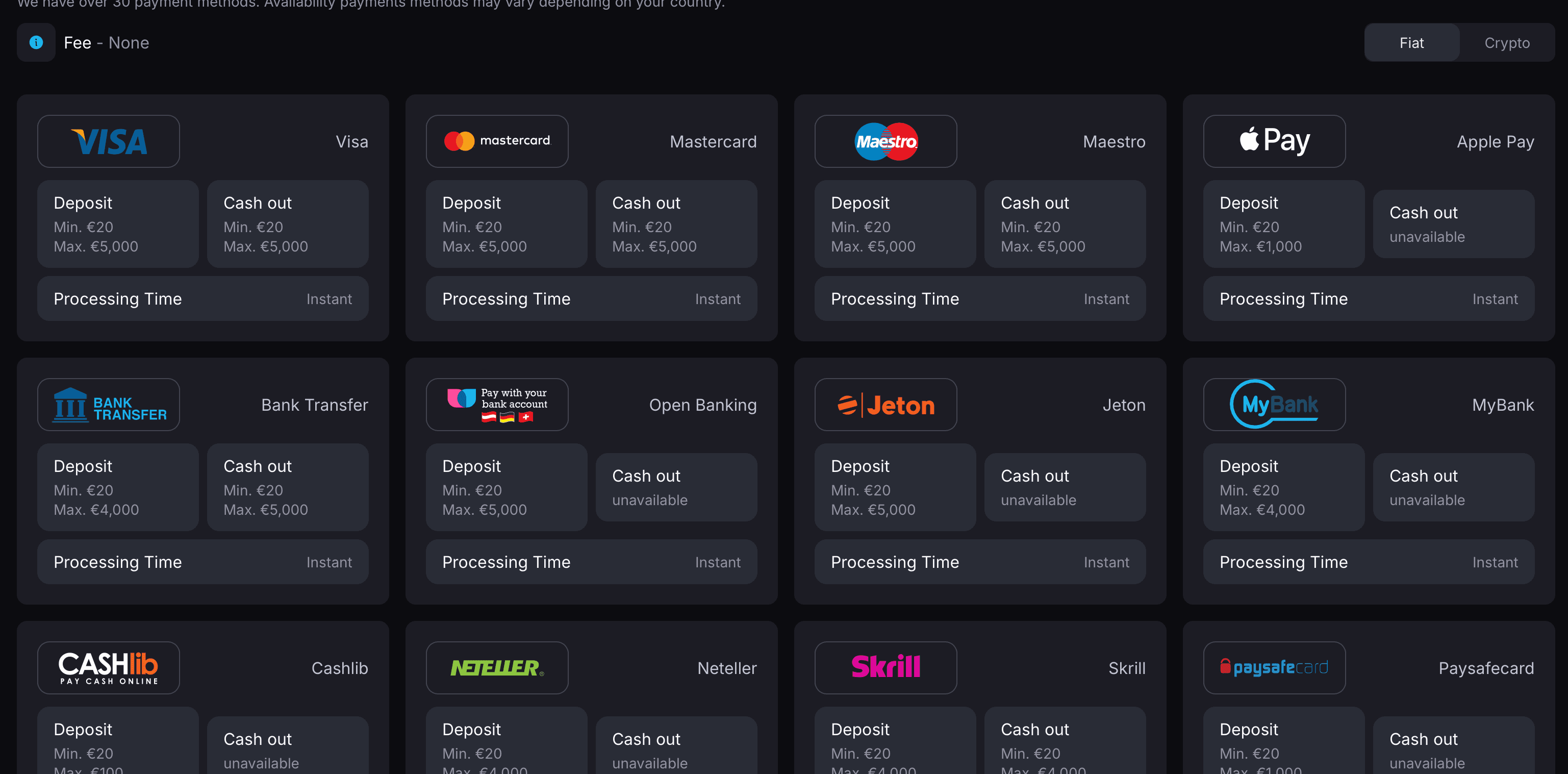 skycrown casino payments