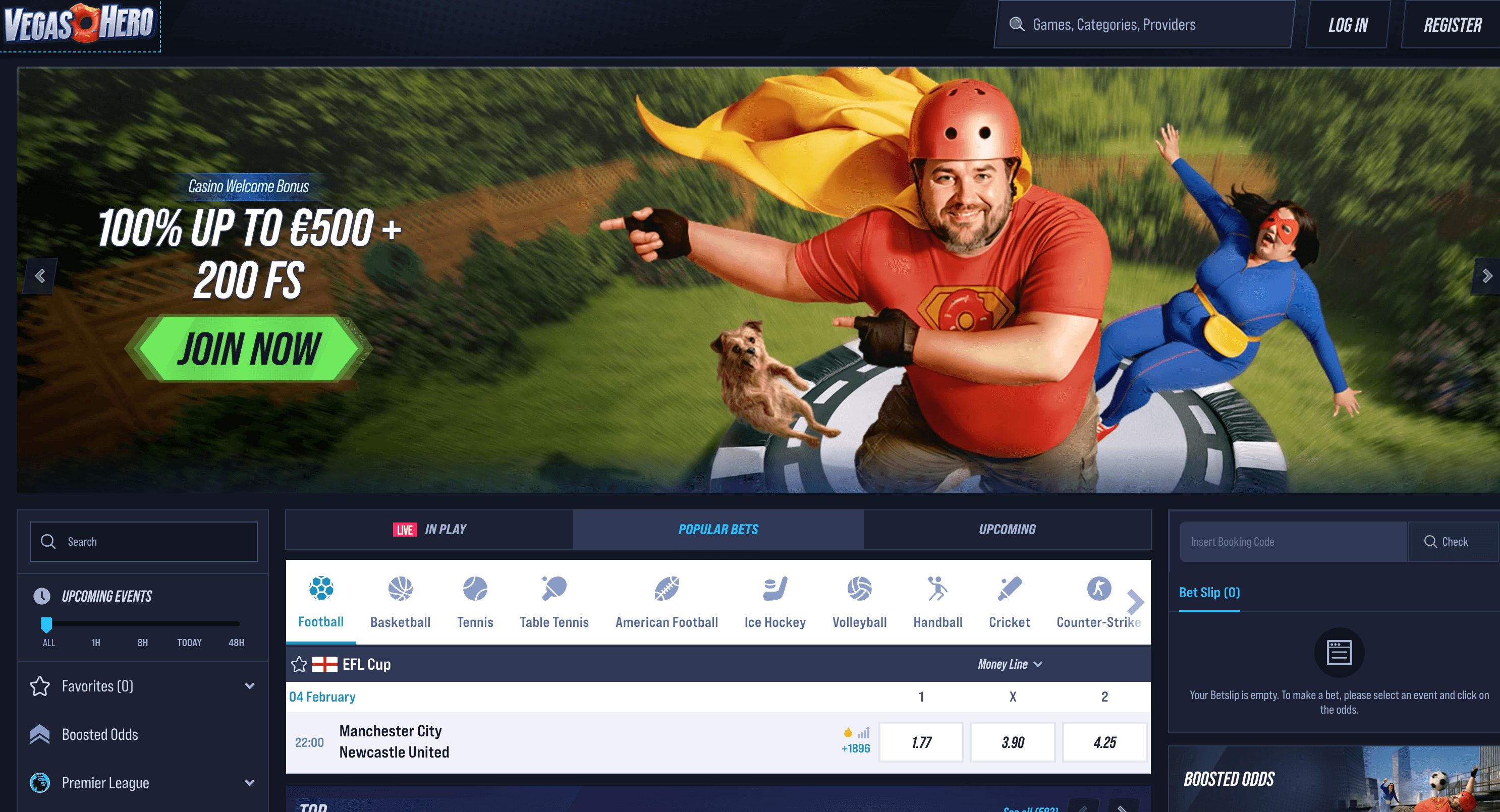 vegashero casino online