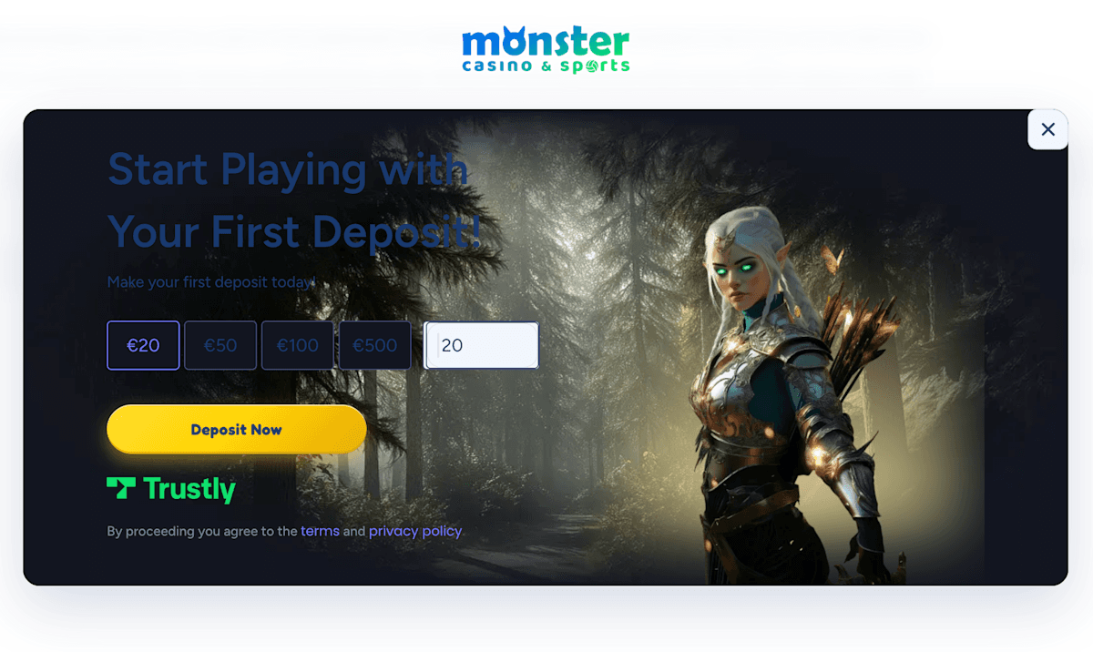 monster casino deposit