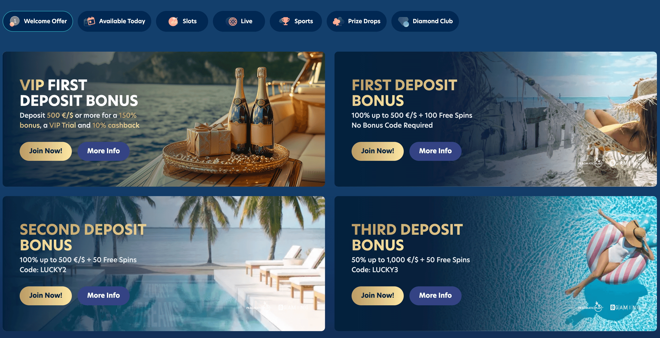 lucky dreams bonuses