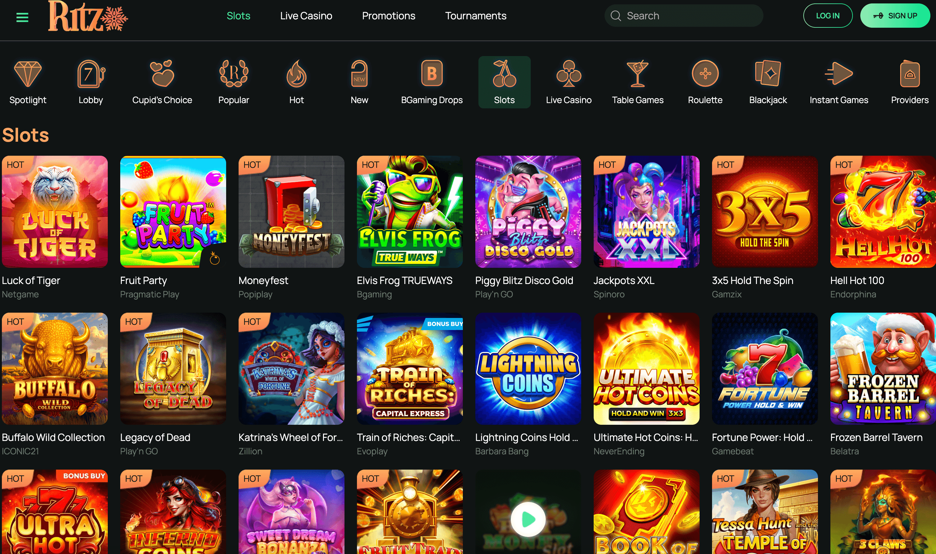 ritzo casino online slots