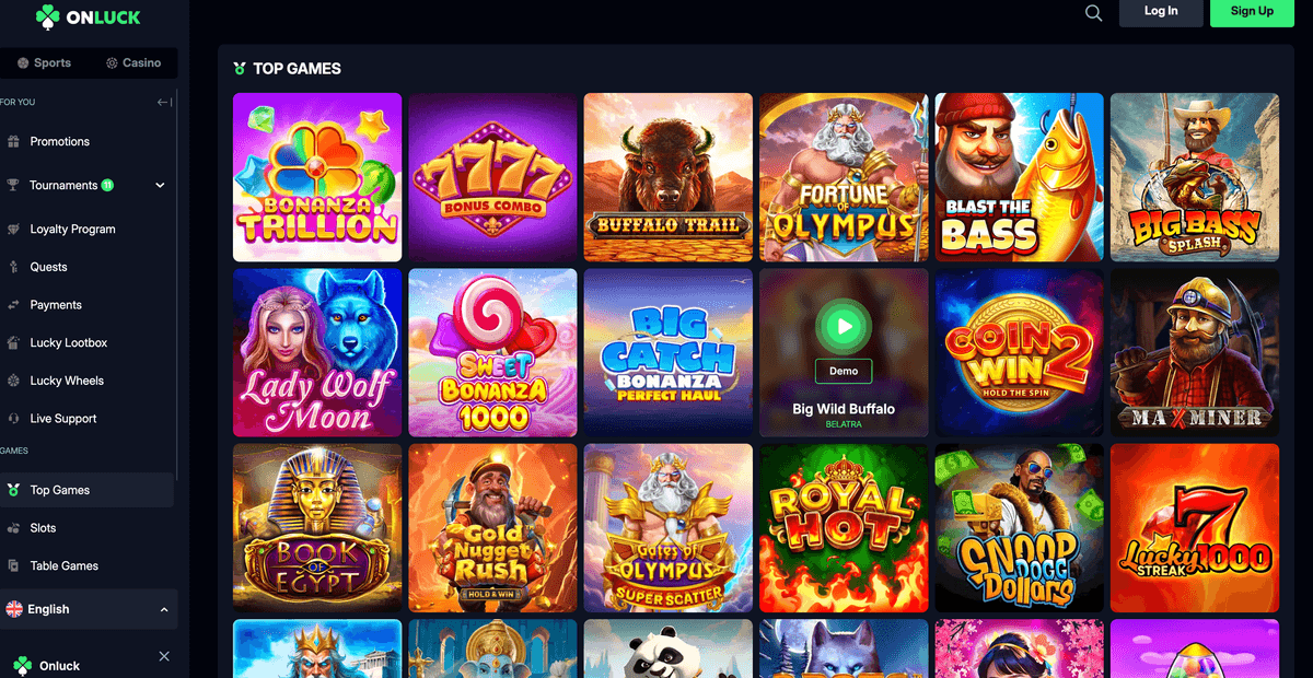 onluck casino games