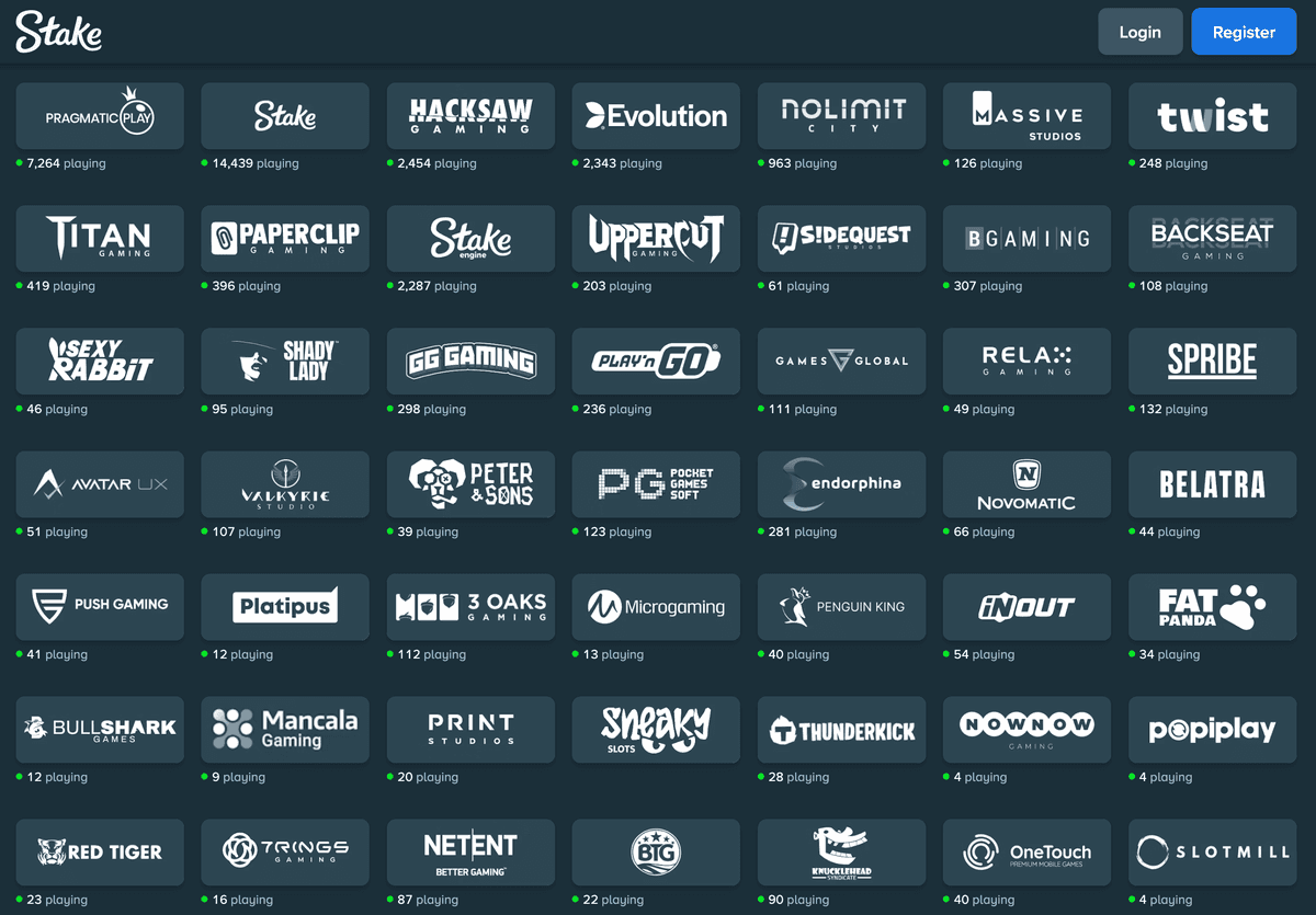 stake casino providers