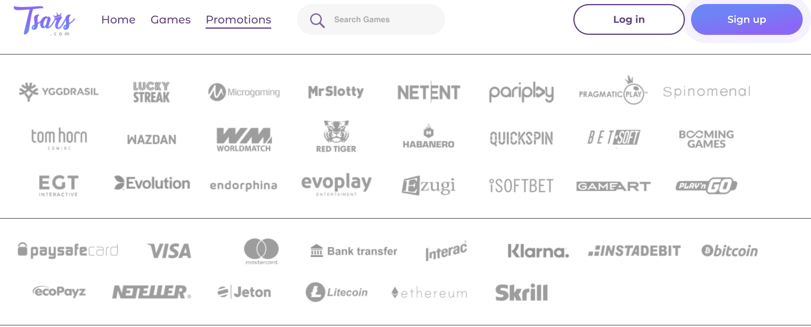 tsars casino providers