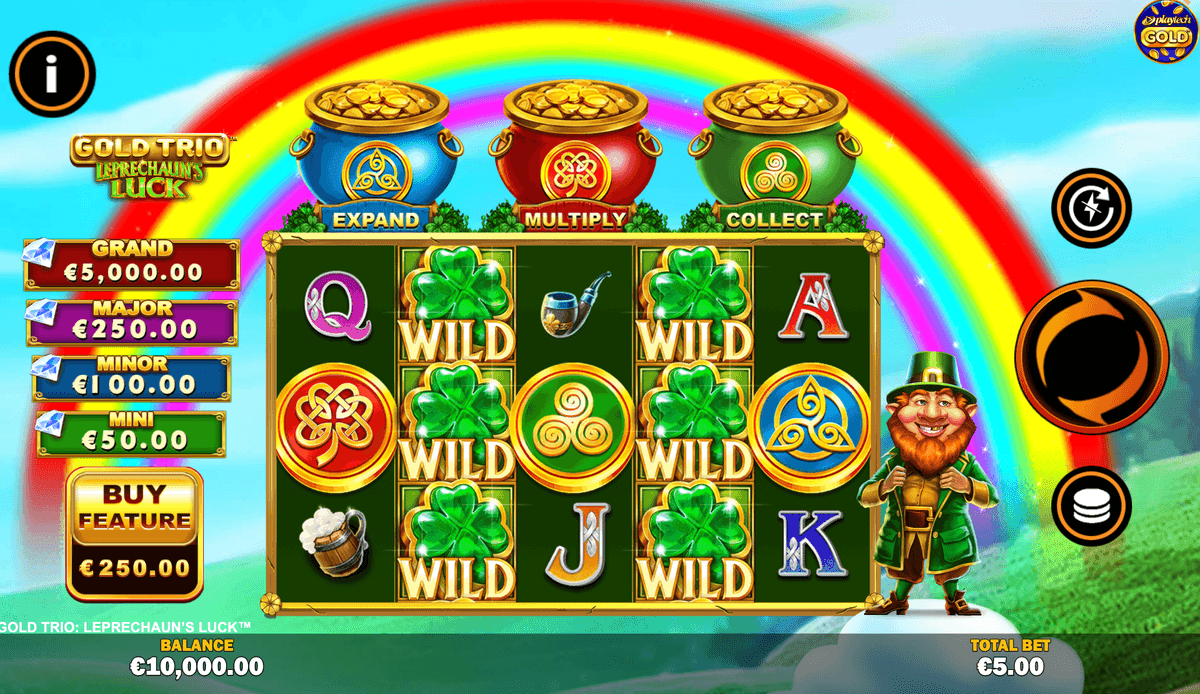 leprechaun luck video slots casino