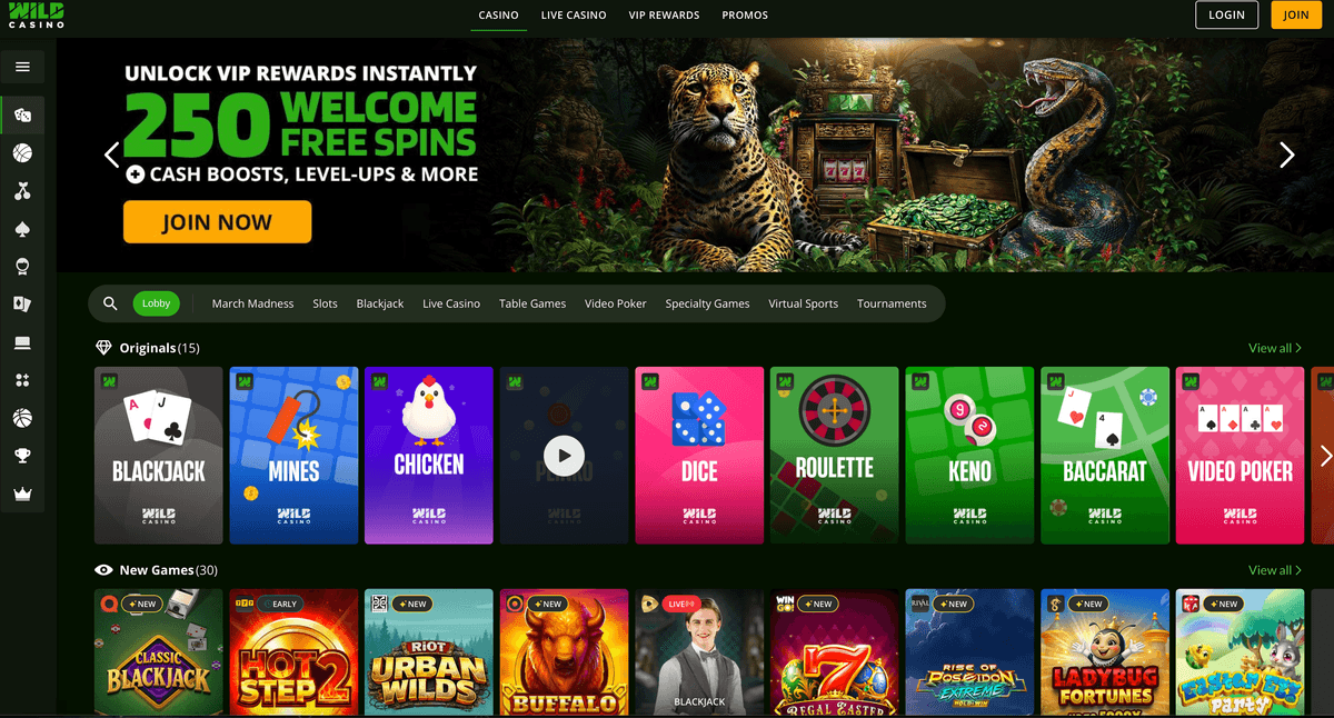 wild casino online