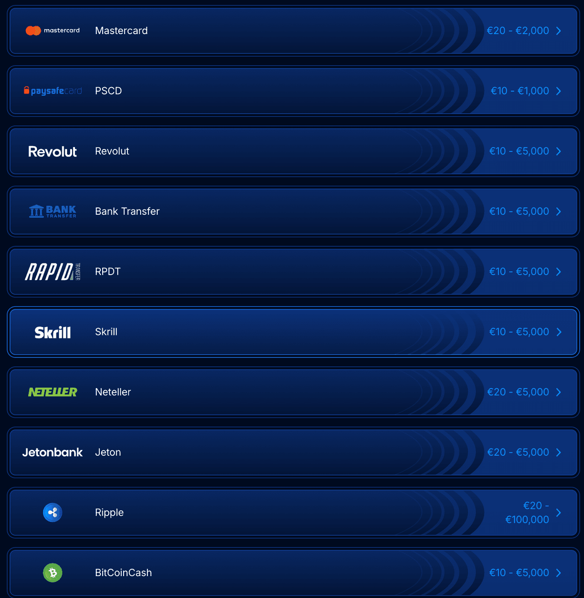 boomerang casino payments