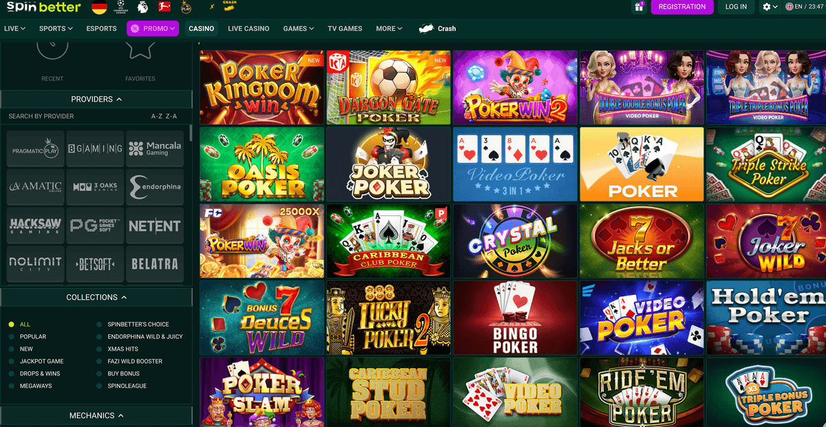 spinbetter poker casino