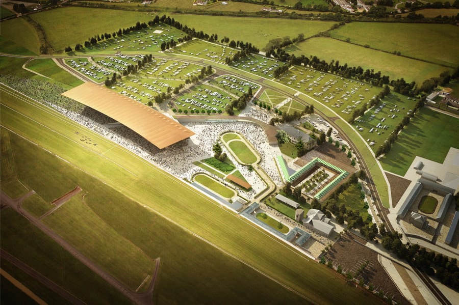 Aerial view of the Curragh 2019 redevelopment