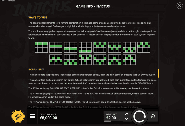 Invictus-slot by hacksaw gaming