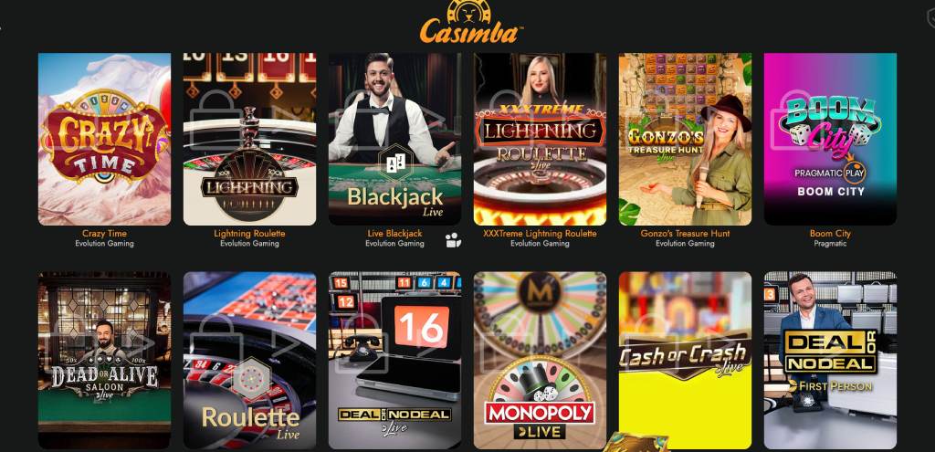 Casimba Live casino games
