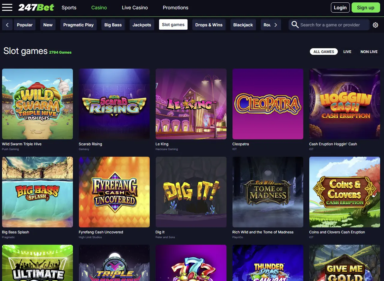 Casino Games at 247Bet
