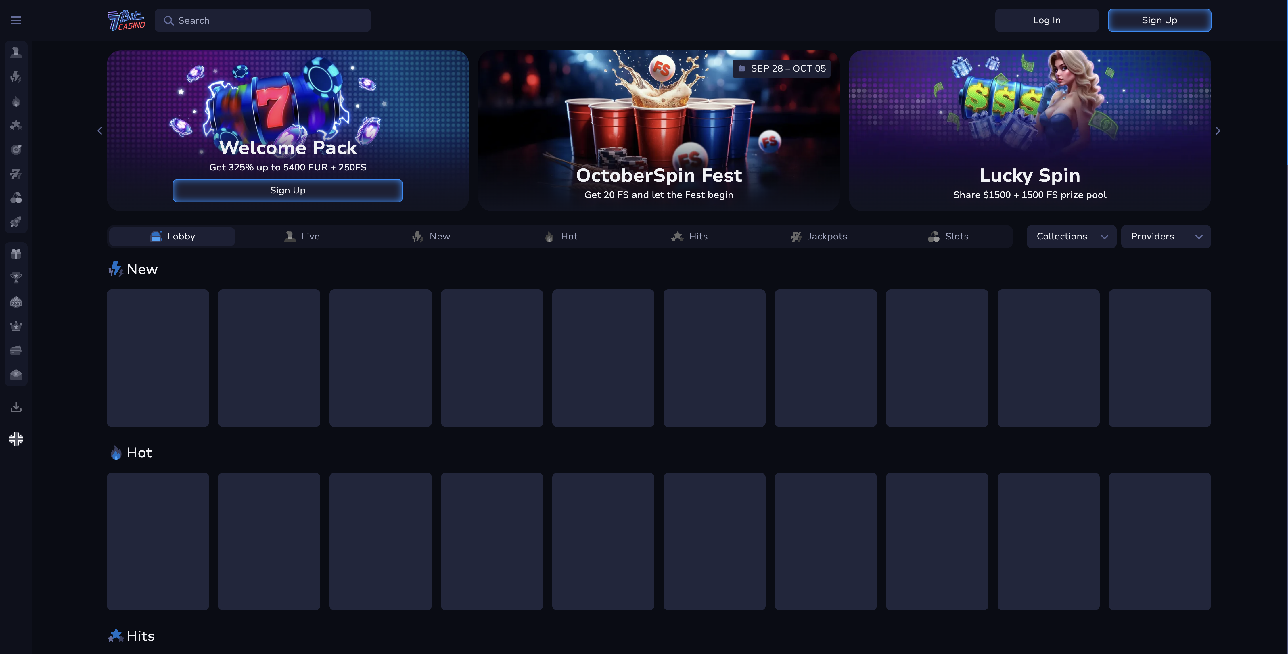 7Bit Casino homepage
