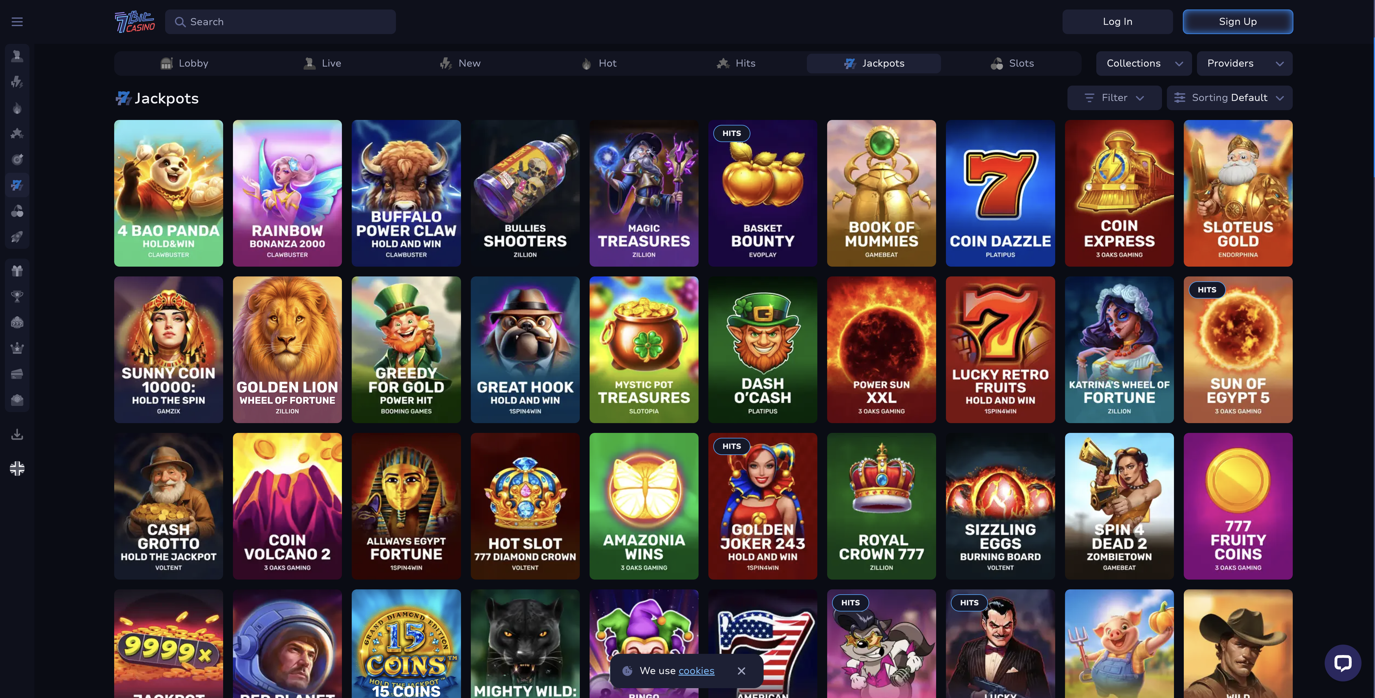 7Bit Casino jackpots lobby