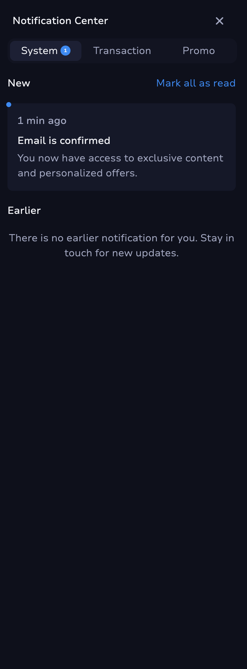7Bit Casino email confirmation success screen