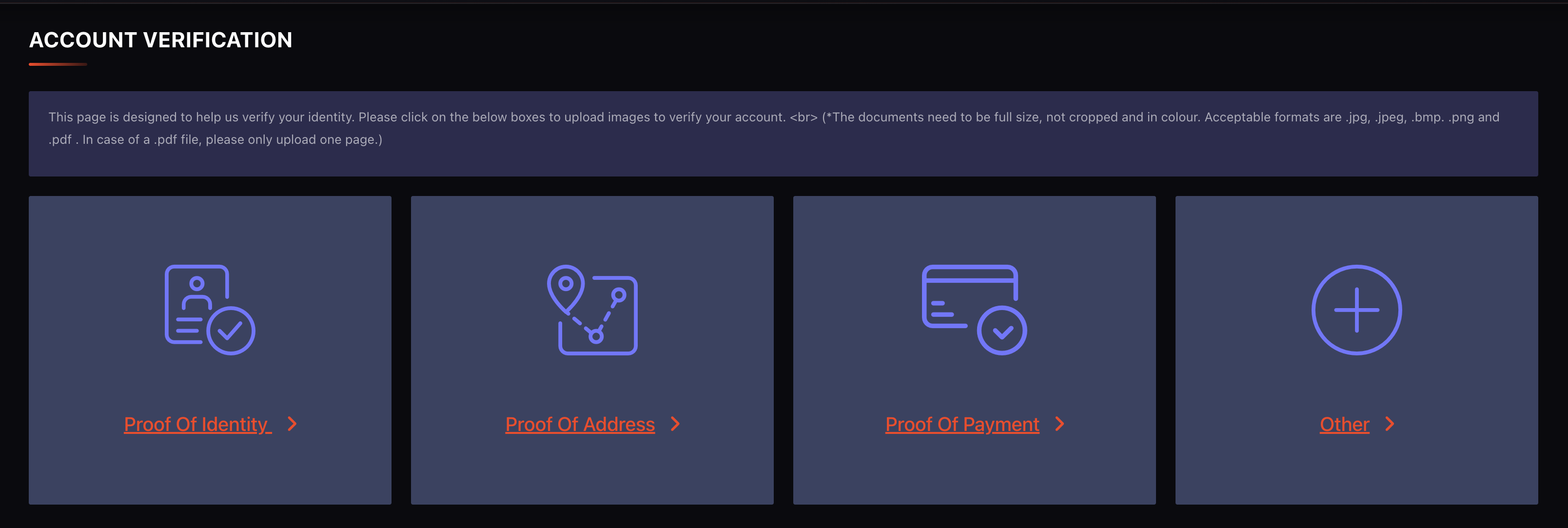 Betsuna Casino account verification documents upload