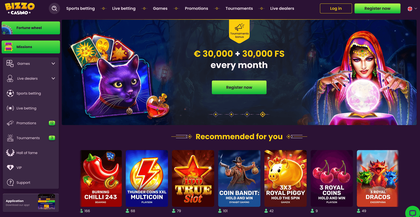 Bizzo casino online