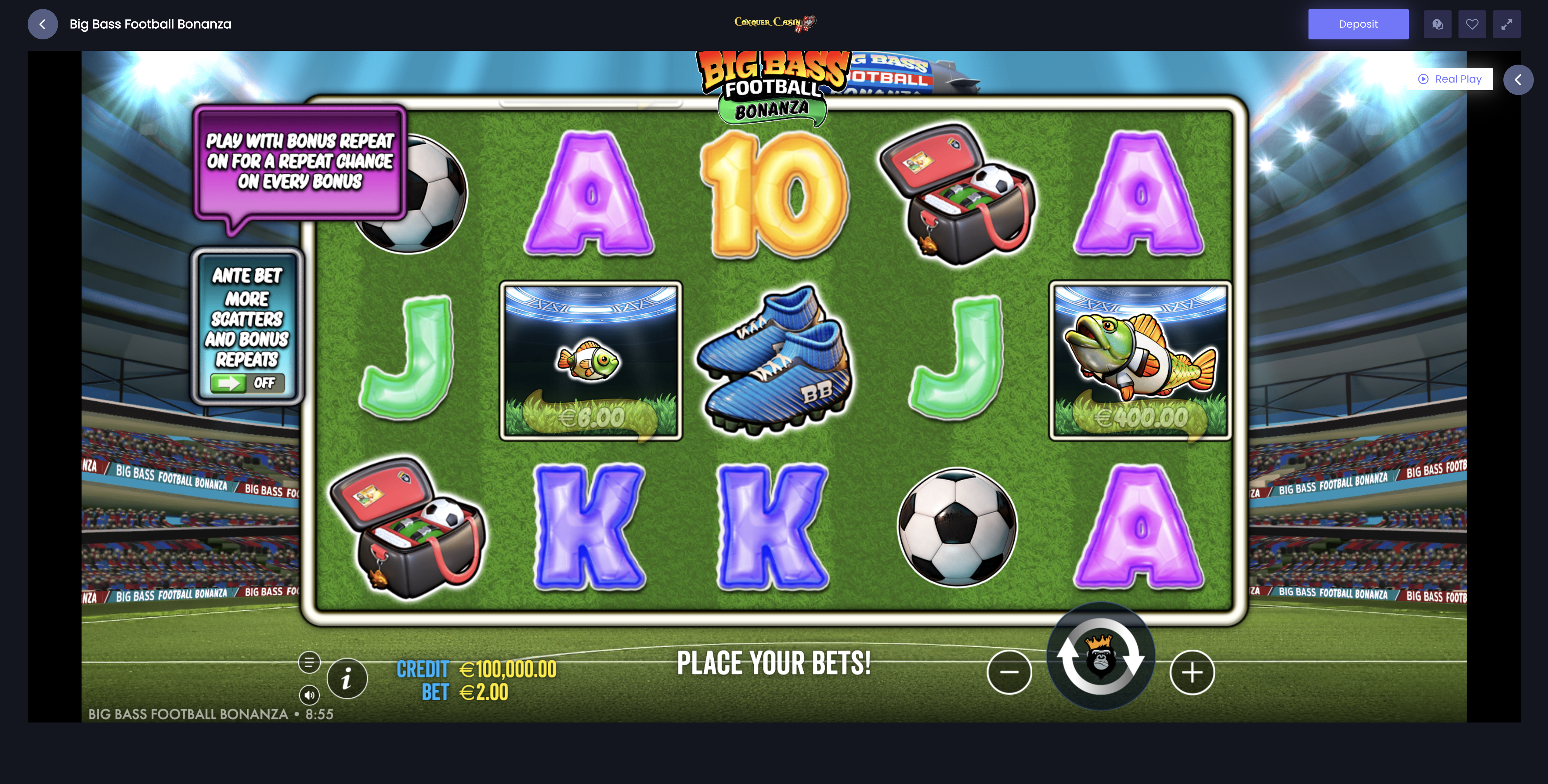 ConquerCasino Big Bass demo game