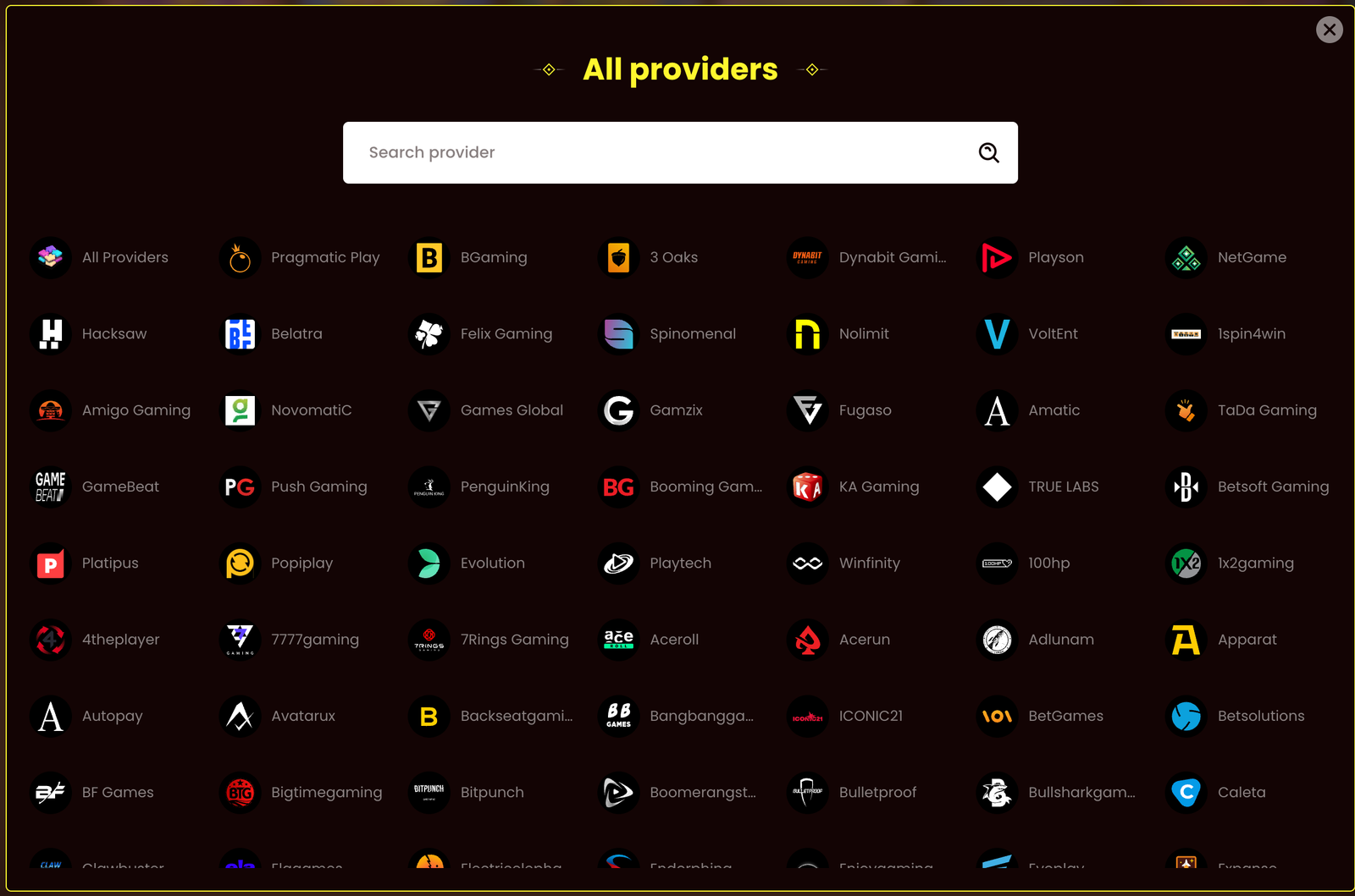 dragonslots casino providers
