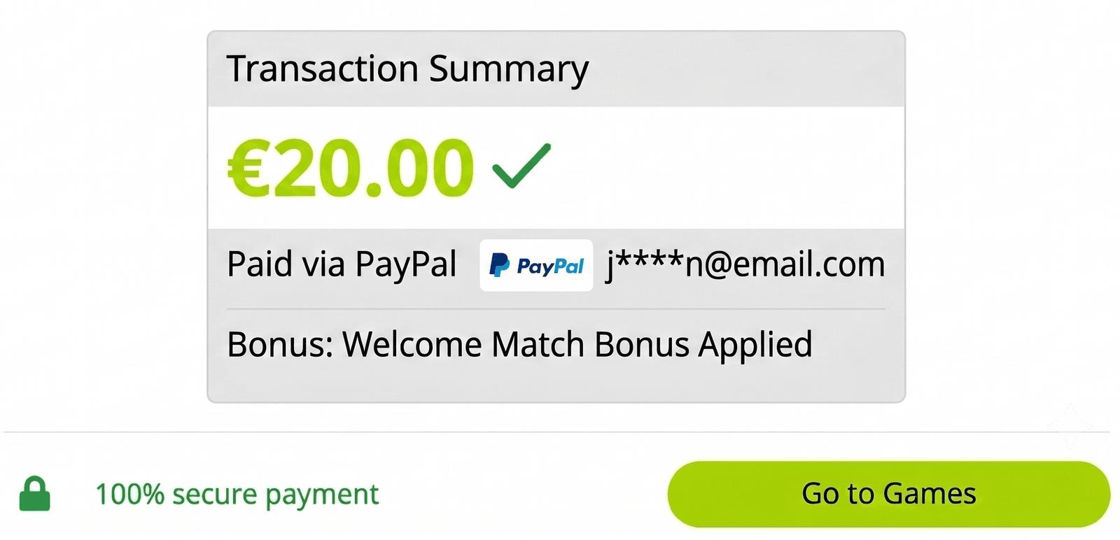 Dream Vegas deposit successful