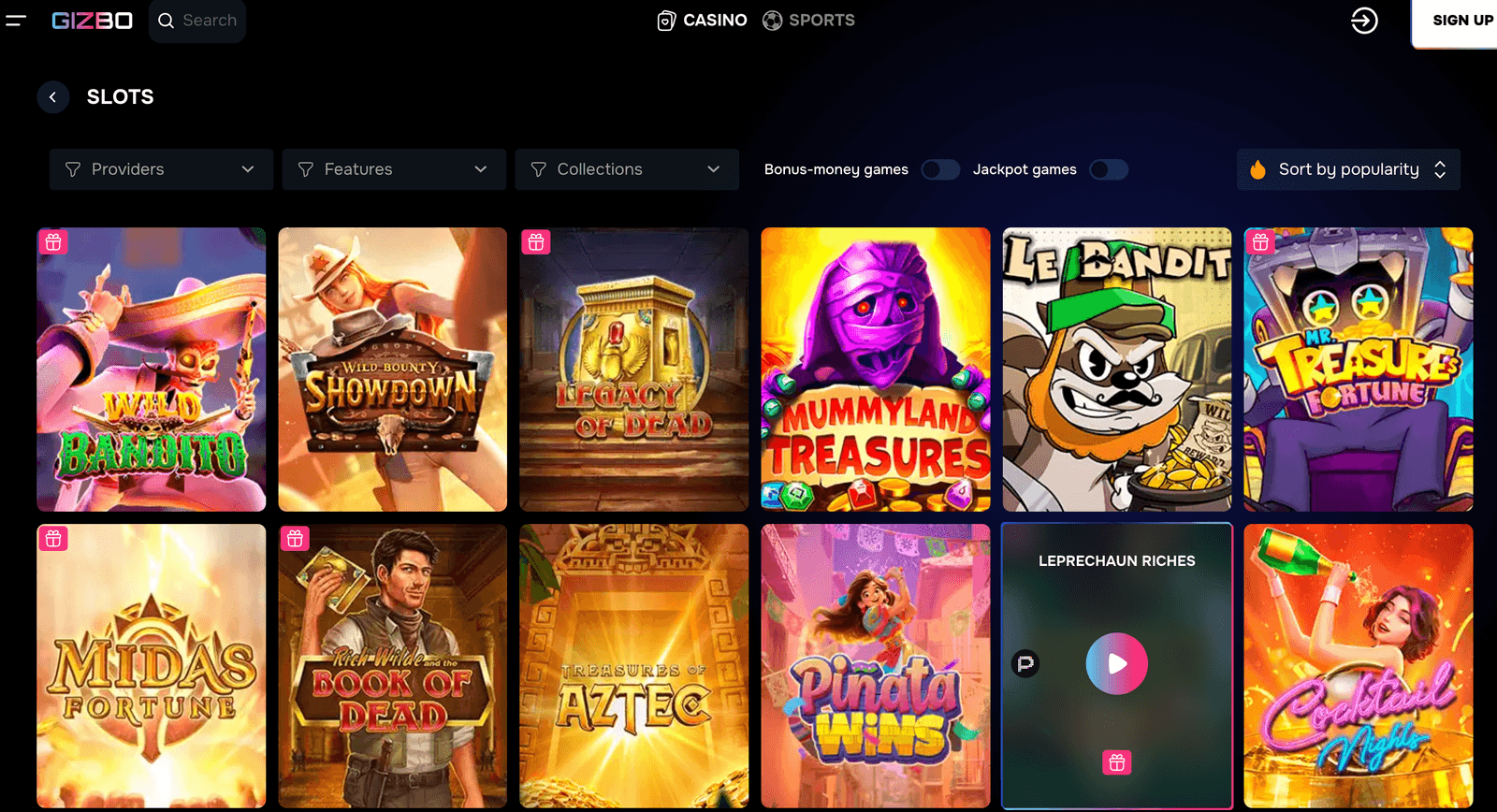 gizbo casino slots