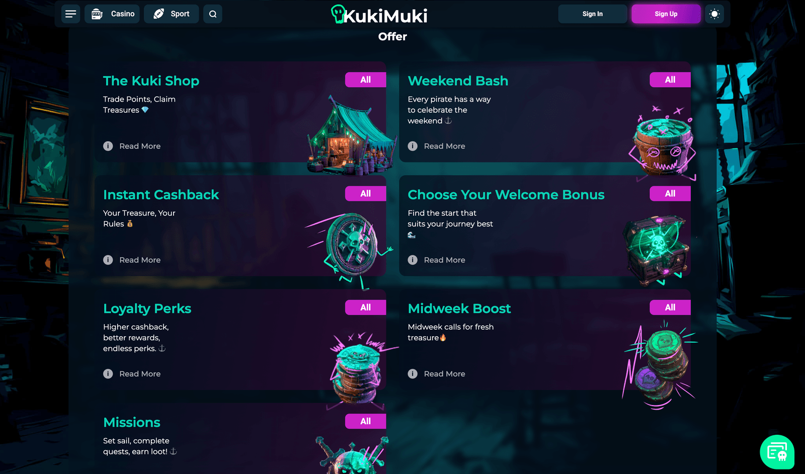 kukimuki casino bonuses