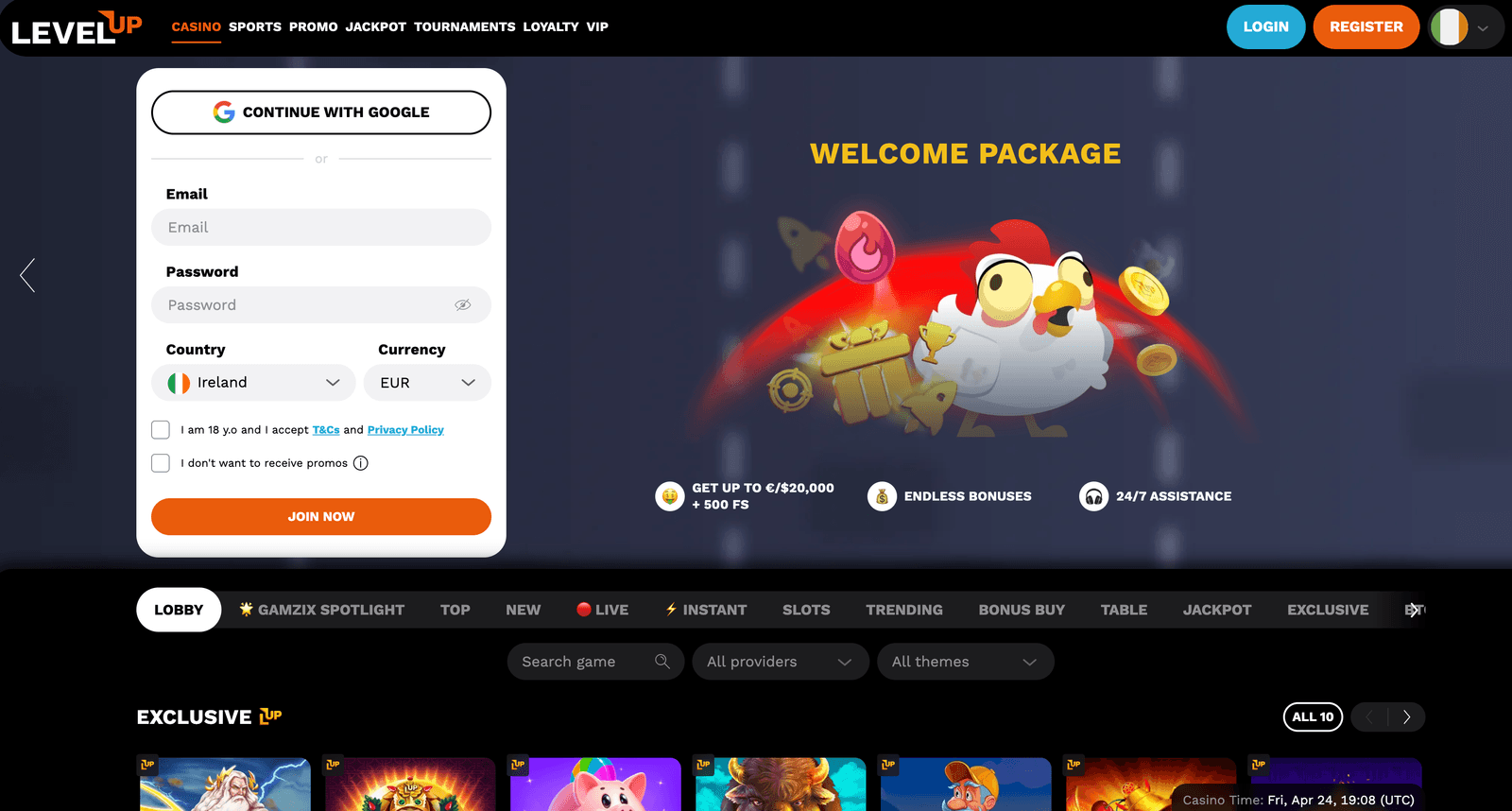 levelup casino online